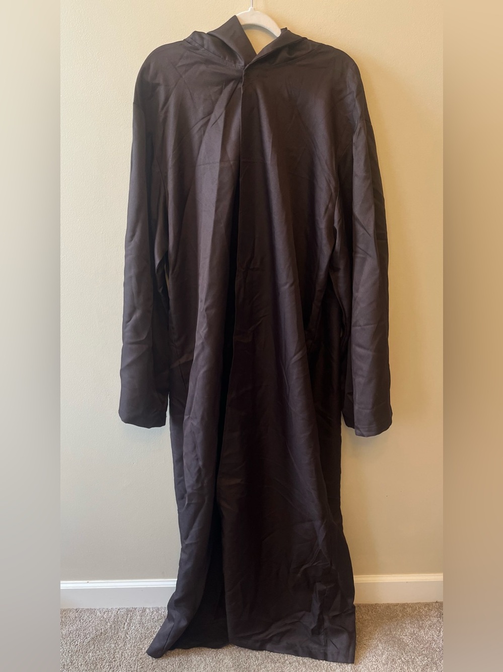 Hooded Brown Cape Plus Size XXL Halloween Costume Cosplay Gamekeeper Wizard